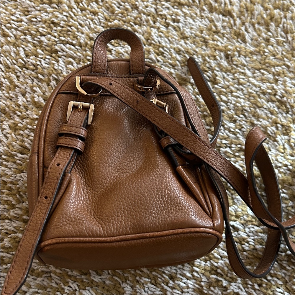 Michael Kors Tan Leather Backpack - Picture 3 of 6